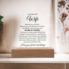To My Wife Fate – Acrylic Square